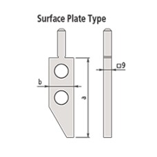 07CZA044 Mitutoyo Surface Plate Type Jaw for Series 552 Caliper
