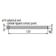 12AAF669 Mitutoyo 10 PI Ball Contact Point (coaxial) for Linear Height Gages, L=120