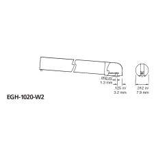 2008013 EGH-1020-W2 Mahr Parallel Chisel Probe for Pocket Surf 0.0004 Inch