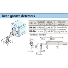 178-394 Mitutoyo Deep Groove Detector for SJ Series (5um/4mN)