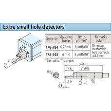 178-393 Mitutoyo Extra Small Hole Detector for SJ Series (5um/4mN)